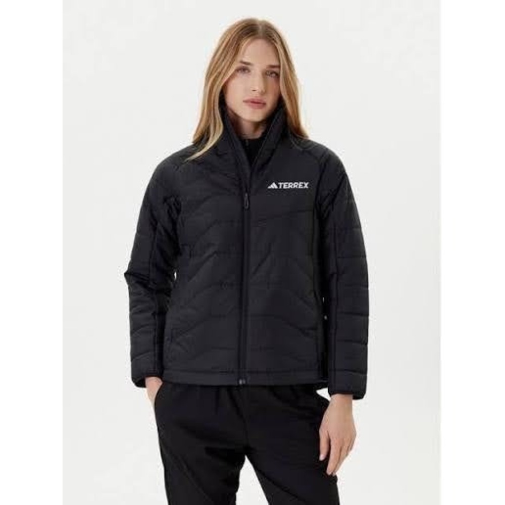 Womens Size S Adidas Jacket Terrex Multi Synthetic Insulated Zip Up Black IM7671